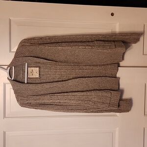 Hollister open sweater, light gray, size M